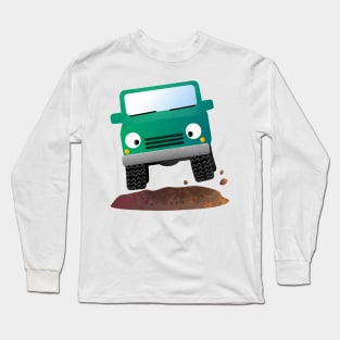 Cute 4X4 offroad vehicle cartoon car Long Sleeve T-Shirt